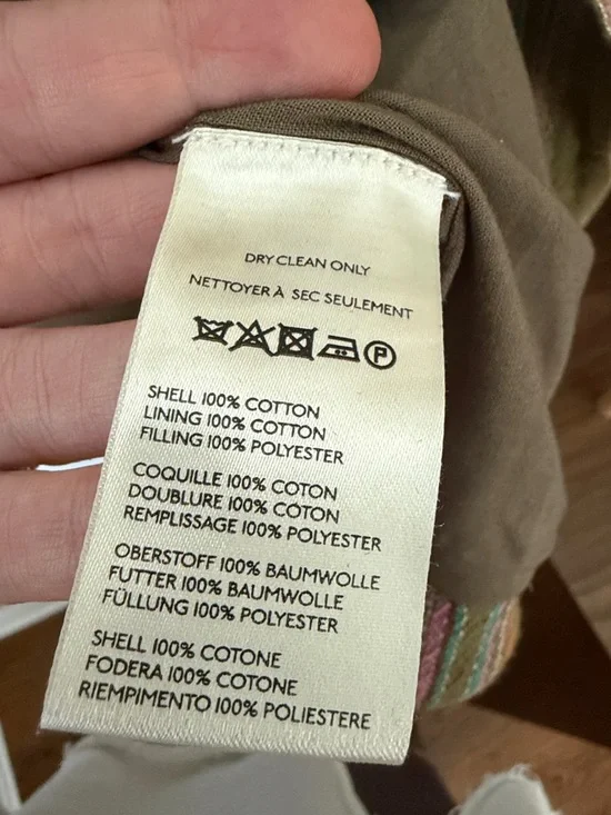 Free People Olive Striped Collarless Quilted Blazer - Picture 5 of 8